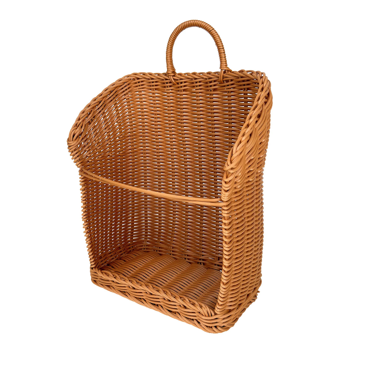 Woven Storage Basket | Natural Wicker & Sturdy Handles | 25 x 20 x 30 cm