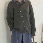 Wrap Cardigan | Cashmere & Asymmetrical Button