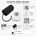 Wrist Blood Pressure Monitor | Large LCD & Automatic | 2-User Memory