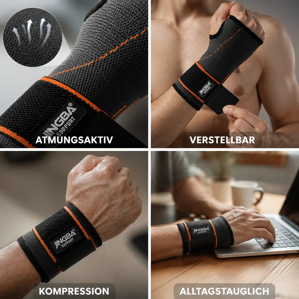 Wrist Support | Adjustable Compression & Velcro Strap | S-M & L-XL