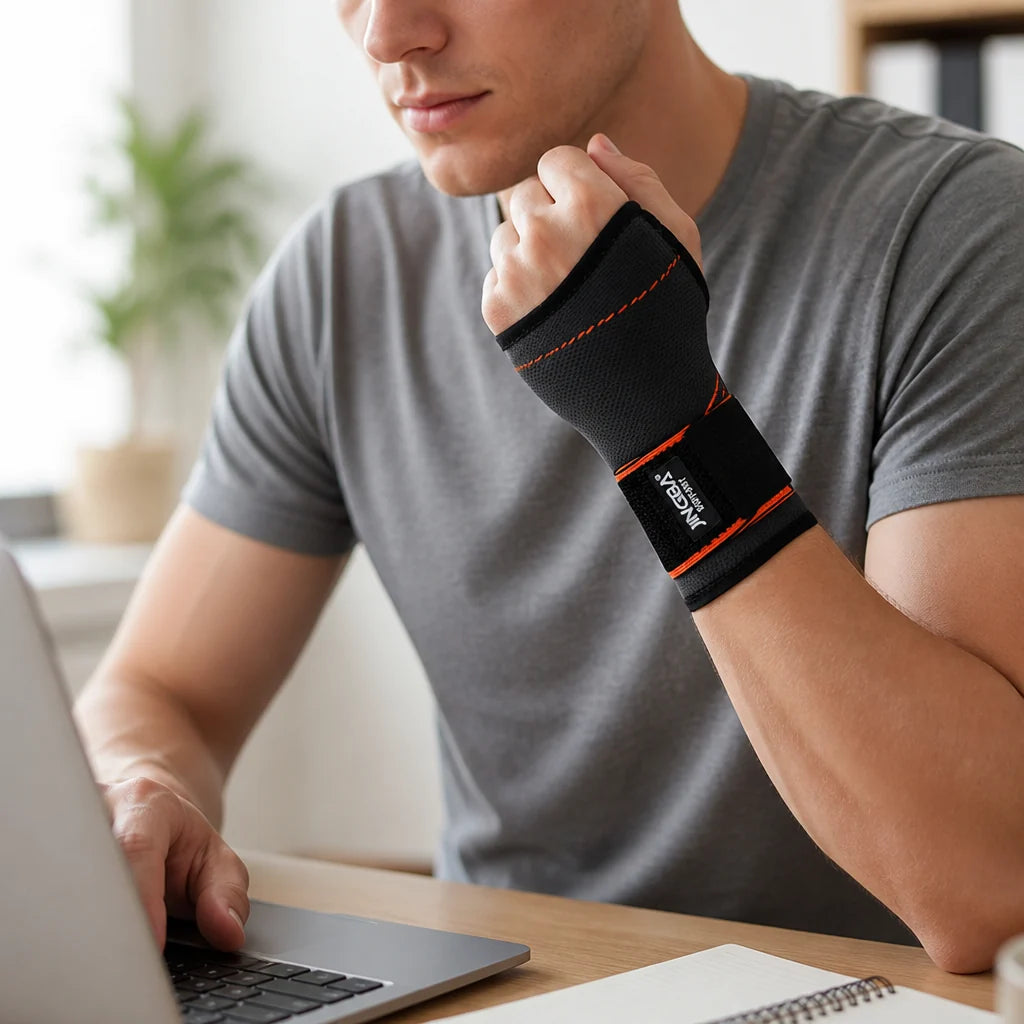 Wrist Support | Adjustable Compression & Velcro Strap | S-M & L-XL