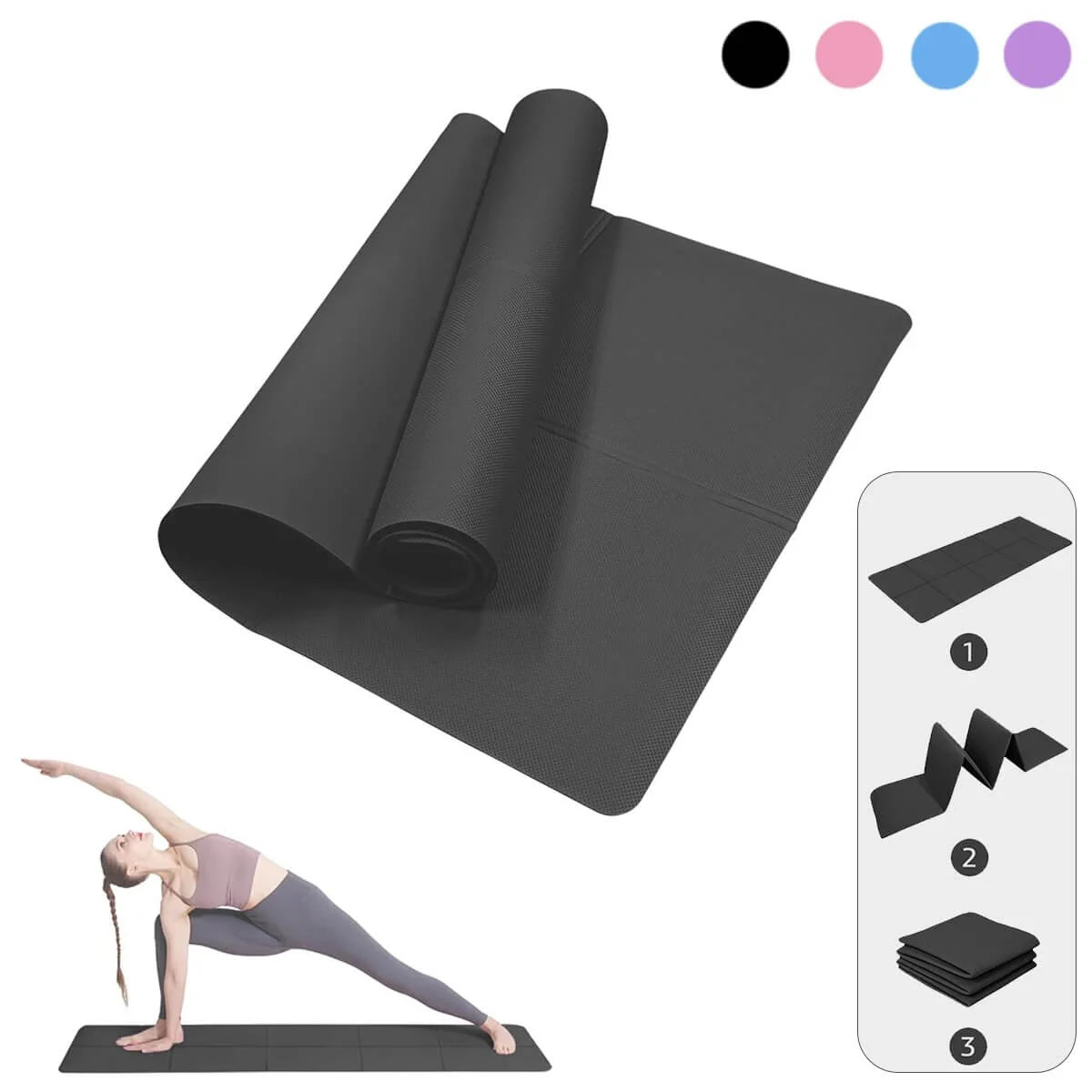 Yoga Mat | Foldable Non-Slip EVA | 173 x 61 cm